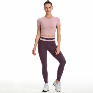 New Fitness Apparel Yoga Top Praviate Label Sports Shirt Leggings Womens Gym Wear Sets