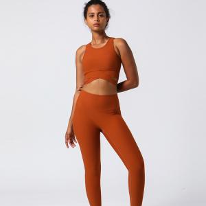 Quick Dry Women Body Shaper Compression Soft Ombre Bra Seamless Workout Exercise Gym Fitness Leggings Seamless Set