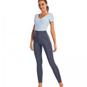 Wholesale High Elastic Color Air Yoga Jumpsuit One-piece Beauty Back Exercise Running Fitness Tights Jumpsuit Shaping Suit