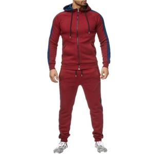 High Quality Zipper Side Stripes Sportswear Plain Men Plus Size Xxxxl Tracksuits 2 Piece Jogger Outfit With Pockets