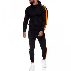 New Trendy Stripe Style Mens Running And Training Sportswear Full Zipper Sports Jacket Slim Fit Sweatpants For Outdoors Fitness