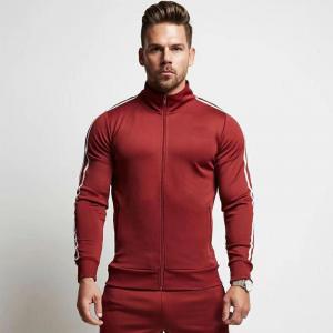 Wholesale Blank Jogging Suits Sport Track Suit Full Zipper Men Jogger Sportswear Drawstring Cord For Sweatpants