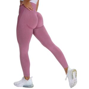 Multiple Colors Ribbed Leggings Seamless High Waist Compression Butt Lifter Yoga Pants For Women Gym Fitness