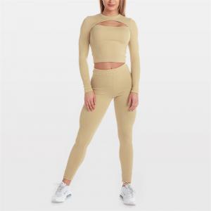 Fashion Sexy High Waist Fitness Leggings Yoga Set Custom Running Leggings Women Two Piece Yoga Sportswear Set