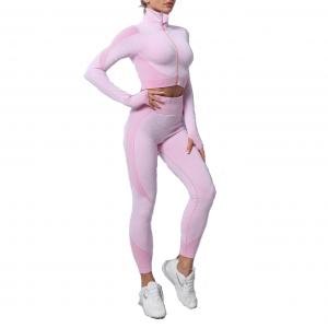 Tiktok Ribbed Sports Yoga Set Compression Gym Fitness Wear Workout Training Legging And Bra Set