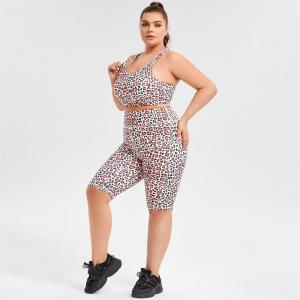 Breathable Brand New Sport Sexy Bra And High Waisted Shorts Workout Suits Plus Size Leopard Yoga Sets For Women