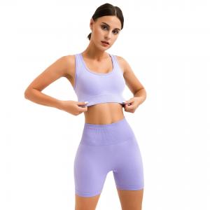 Plus Size 2pcs Yoga Set Seamless Women Top And Short Fitness Gym Wear Sets 2021 Custom 