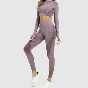 Yoga Wear Gym Fitness High Waist Workout Sports Wear Seamless Leggings Set